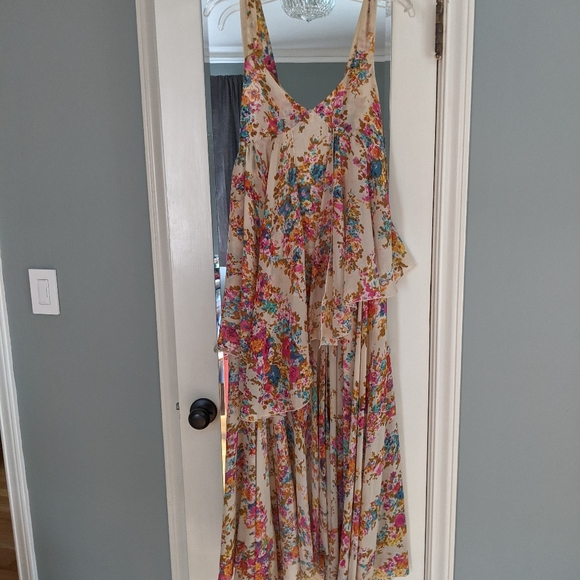 UNIF Flounce Chiffon high low dress (sz SMALL) - Picture 8 of 9